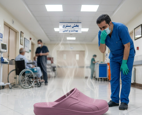علت بوی تند و نامطبوع بعضی دمپایی های بیمارستانی چیست؟